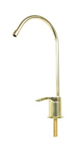 US Style Polished Brass Horizontal Turn Handle RO Drinking Water Faucet - Made in U.S.A.
