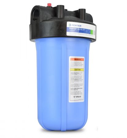 Pentair Big Blue C Filter Housing 1 Npt Ports W Pressure Relief For 4 X 10 Filter Cartridges